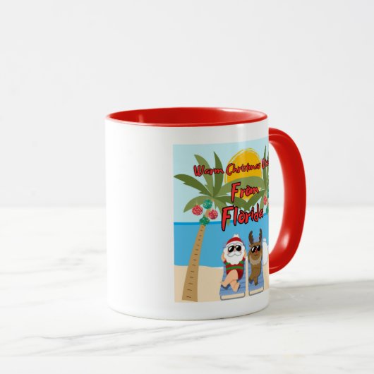 Florida Weihnachtskaffee-Tasse Tasse (VorderseiteRechts)