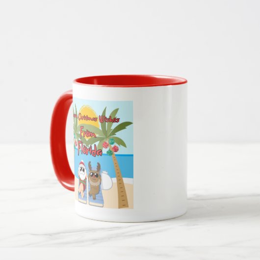 Florida Weihnachtskaffee-Tasse Tasse (Vorderseite Links)
