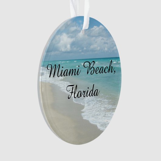 Florida-Weihnachtskundengerechter Miami Ornament (Vorderseite)