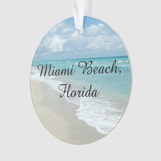 Florida-Weihnachtskundengerechter Miami Ornament (Vorderseite)