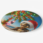 FLORIDA WEIHNACHTSPARTY-TELLER PAPPTELLER (Schrägansicht)