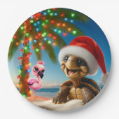 FLORIDA WEIHNACHTSPARTY-TELLER PAPPTELLER (Vorderseite)