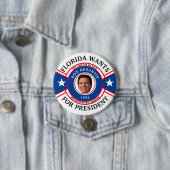 Florida will DeSantis für Präsident Button (Beispiel)