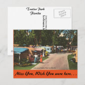 Florida, Wohnwagenpark Postkarte (Vorne/Hinten)