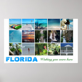 Florida Wünschenswert, dass Sie hier Reiseplakat-C Poster