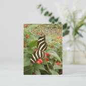 Florida Zebra Longwing Butterfly Postkarte (Stehend Vorderseite)