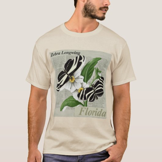 Florida Zebra Longwing T-Shirt (Vorderseite)