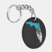 FLORIDA Zuhause Beach Ocean Palm Tree gefüllt Schlüsselanhänger (Vorderseite links)