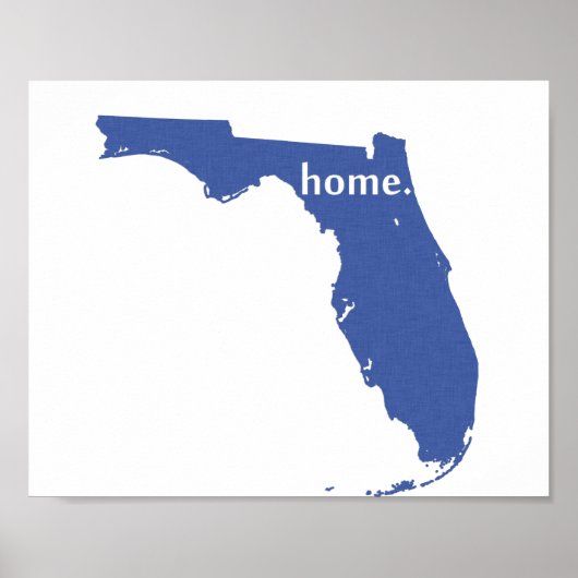 Florida Zuhause blau Poster (Vorne)