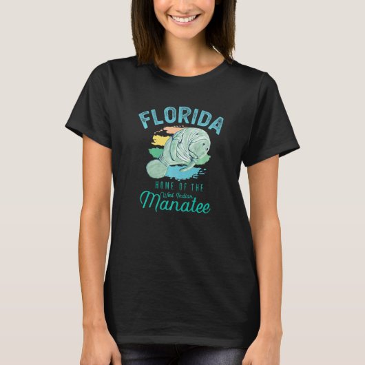 Florida Zuhause der Manatee Sea Cow T-Shirt (Vorderseite)