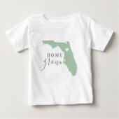 Florida Zuhause Grown | Staat-Karte bearbeiten Baby T-shirt (Vorderseite)