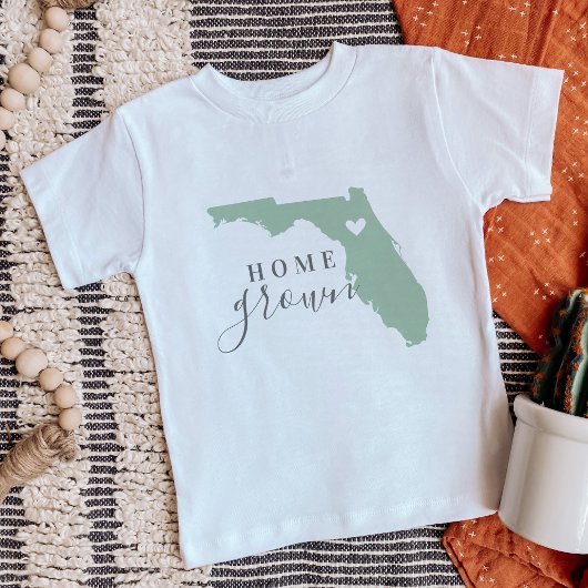 Florida Zuhause Grown | Staat-Karte bearbeiten Baby T-shirt