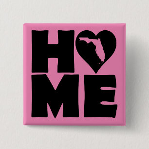 Florida Zuhause Heart Staat Button Abzeichen Butto