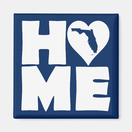 Florida Zuhause Heart Staat Kühlschrankmagnet (Vorne)