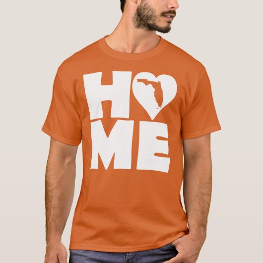 Florida Zuhause Heart Staat T-Shirts T - Shirt (Vorderseite)