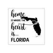 Florida Zuhause ist das Herz Gummistempel (Prägung)