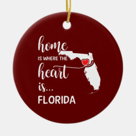 Florida Zuhause ist, wo das Herz personalisiert is Keramik Ornament