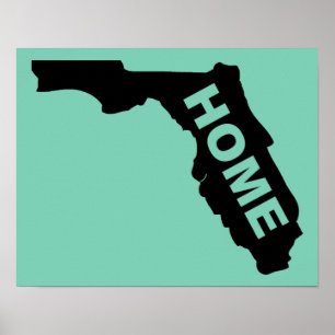 Florida Zuhause Poster Signature Sunshine Staat