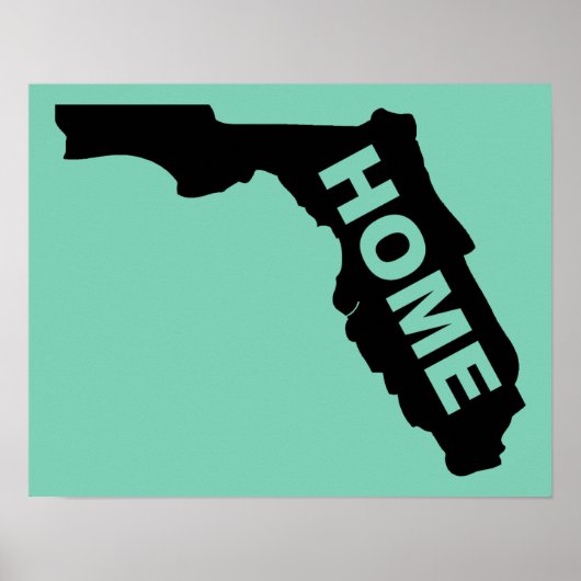 Florida Zuhause Poster Signature Sunshine Staat (Vorne)