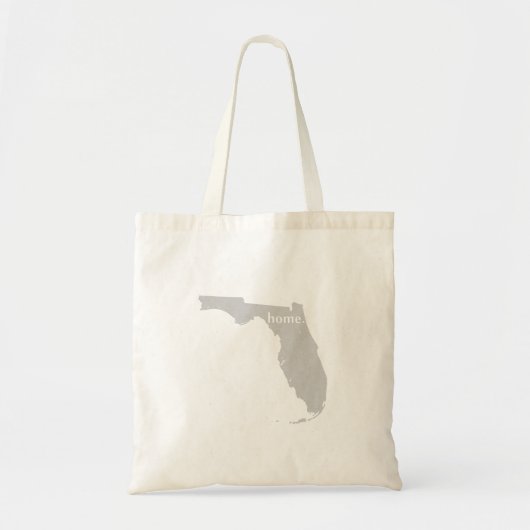 Florida Zuhause Silhouette Map Form Grau Hintergru Tragetasche (Vorne)