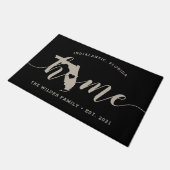 Florida Zuhause Staat Personalisiert Fußmatte (Schrägansicht)