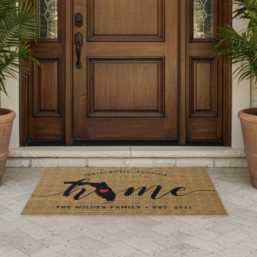Florida Zuhause Staat Personalisiert Fußmatte