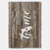 Florida Zuhause Staat Personalisierte Holzsicht Decke (Vorderseite Vertikal)