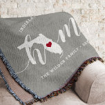 Florida Zuhause Staat Personalisierte Holzsicht Decke<br><div class="desc">Zeigen Sie Zuhause-Staatsstolz mit dieser niedlichen rustikalen grauen Werftdecke mit "Zuhause" in weißer Kalligrafie-Schrift mit einer Silhouette des Staat von Florida, stehend für den Buchstaben "O". Eine rote Herzanzeige in der Staat-Karte vervollständigt das Design; Sie können die Herzposition in Ihrer Zuhause-Stadt ändern, indem Sie das Design-Tool öffnen und die Herzform...</div>