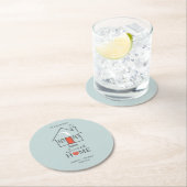 Florida Zuhause Sweet Zuhause Personalisiert Runder Pappuntersetzer (Vor Ort)