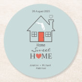 Florida Zuhause Sweet Zuhause Personalisiert Runder Pappuntersetzer (Vorderseite)