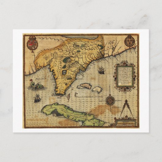 FloridaPanoramakarte Florida Postkarte (Vorderseite)