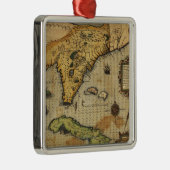 FloridaPanoramic MapFlorida Ornament Aus Metall (Rechts)