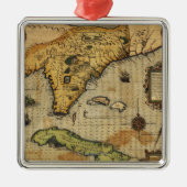 FloridaPanoramic MapFlorida Ornament Aus Metall (Vorne)