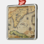FloridaPanoramic MapFlorida Ornament Aus Metall (Links)