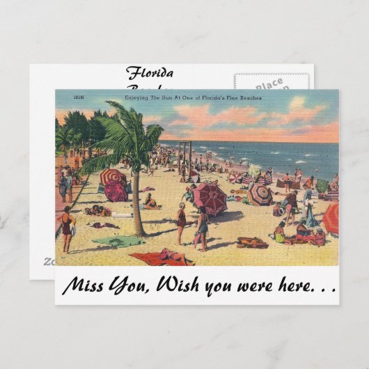 Floridas feine Strände Postkarte (Vorne/Hinten)