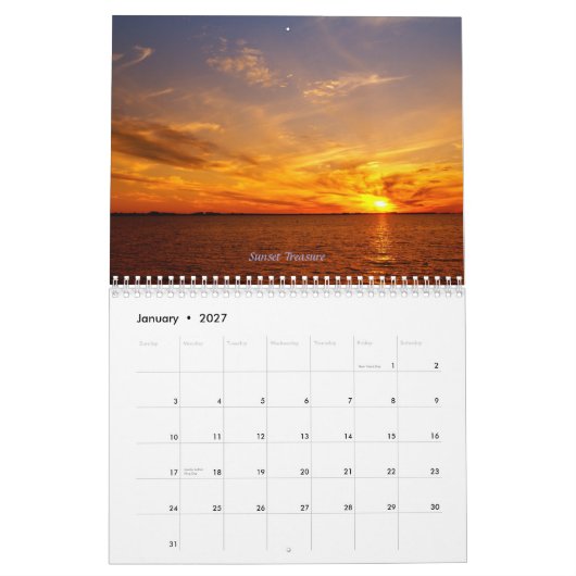 Floridas intensive Sonnenuntergänge Kalender (Jan 2027)