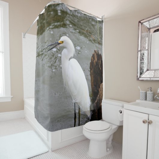 Florida's Singing Egret Duschvorhang (Beispiel)