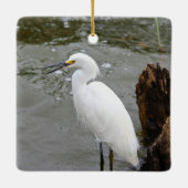 Florida's Singing Egret Keramikornament (Rückseite)