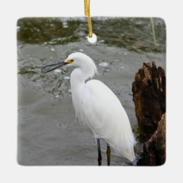 Florida's Singing Egret Keramikornament
