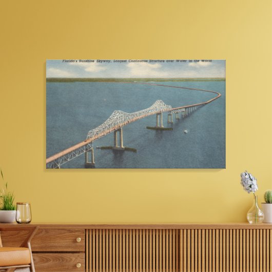 Floridas Sunshine Skyway BridgeFlorida Leinwanddruck (Insitu (Wohnzimmer))