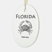 Floridasteinkrabbe Keramikornament (Links)