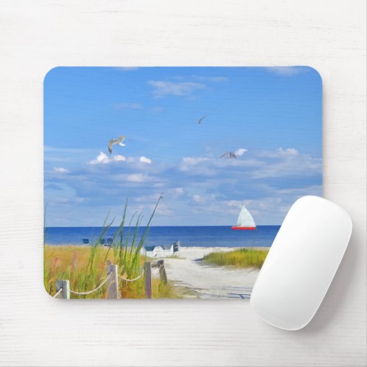 Floridastrand, -Küste und -vögel Mousepad (Mit Mouse)