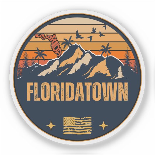 Floridatown, Florida Aufkleber (Vorderseite)