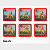 Floriday Cowboy Quadratischer Aufkleber (Blatt)