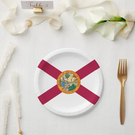 Floridian Flag, Flag of Florida Pappteller (Hochzeit)