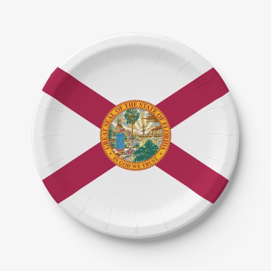 Floridian Flag, Flag of Florida Pappteller (Vorderseite)