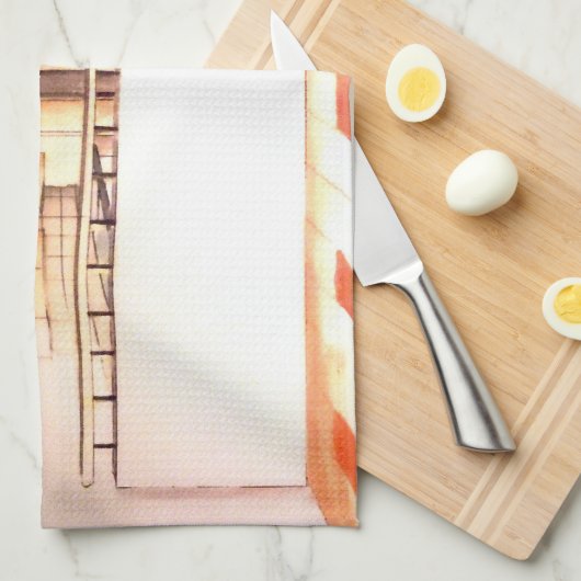 Floridian Modern Kitchen Rendering Perspektive on  Geschirrtuch (Viertel Falte)