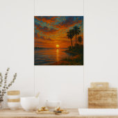Floridian Sunset Landscape Poster (Küche)