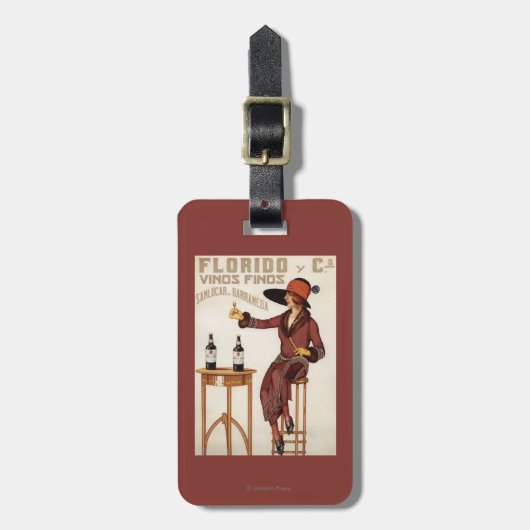 Florido Vinos Finos - Sanlucar de Barrameda Gepäckanhänger (Vorderseite vertikal)