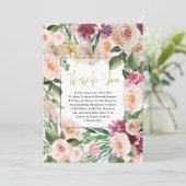 florierend elegant danke einladung (Stehend Vorderseite)